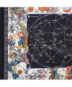 Marca ＜新柄！＞【伝統横濱スカーフ】星の神話 大判 シルクツイル スカーフ