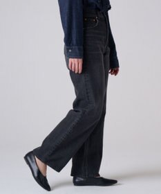 Ripo trenta anni 【ブランド人気】HIGH RISE LOOSE BK DENIM PT ハイルーズデニムパンツ ブラック