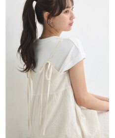 earth music&ecology バックリボンキャミワンピース