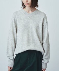 WOOL WASHI | Vネックセーター - UNISEX / ATON | ファッション通販