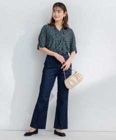 組曲 【洗える】プティフラワージョーゼットシフォン ブラウス