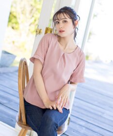 Tiaclasse 【新色追加・洗える】体型カバーも叶うレーススリーブブラウス