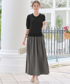 Tiaclasse L 【洗える】ニットドッキングワンピース