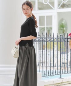 Tiaclasse L 【洗える】ニットドッキングワンピース