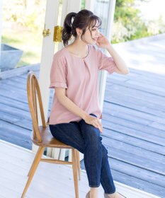 Tiaclasse 【新色追加・洗える】体型カバーも叶うレーススリーブブラウス