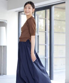 Tiaclasse L 【洗える】ニットドッキングワンピース