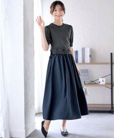 Tiaclasse 【洗える】ニットドッキングワンピース