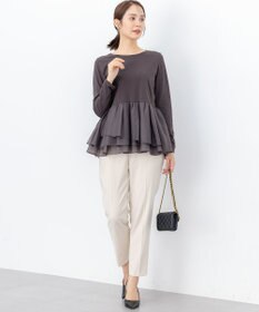 組曲 オーガンジーコンビ ロングTシャツ