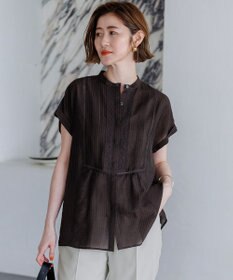 23区 【先行予約/WEB&一部店舗限定】レースピンタック フレンチスリーブ ブラウス