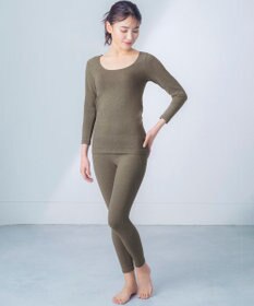 Wing あったかインナー オーガニックコットン混  やわらかくやさしい肌ざわり 【綿の贅沢オーガニック】 綿混 ボトム 足首丈 秋 冬 ER4831 ウイング／ワコール