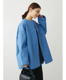 Green Parks 洗えるノーカラーショートコート