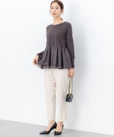 組曲 オーガンジーコンビ ロングTシャツ