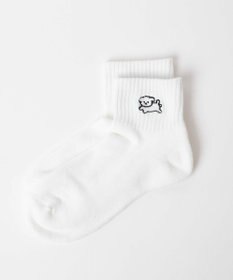 WEGO アンクルパイルゆる刺繍ソックス