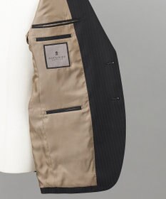 GOTAIRIKU 横に伸びる【TasmaniaWool/タマニアウール】ストレッチ スーツ（ブラックストライプ）