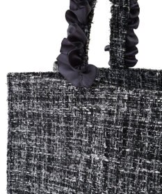 Maison de FLEUR EC限定ツイードフリルスクエアトートMバッグ