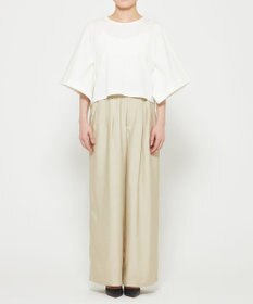 uncrave ダブルフェイスジャージー ハンカチスリーブトップス