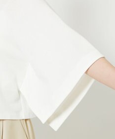 uncrave ダブルフェイスジャージー ハンカチスリーブトップス