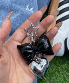 WEGO クッションリボンハートキーホルダー