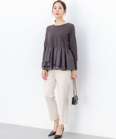 組曲 オーガンジーコンビ ロングTシャツ