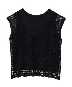 Green Parks ＳＥＴ２点クロシェプルオーバー＋タンクトップ