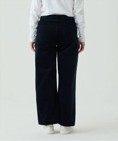 caqu ワイドフィット 裏起毛コーデュロイパンツ