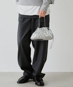 russet レザー巾着ミニショルダーバッグ(CE-1637)