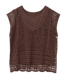 Green Parks ＳＥＴ２点クロシェプルオーバー＋タンクトップ