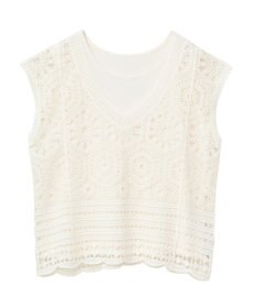 Green Parks ＳＥＴ２点クロシェプルオーバー＋タンクトップ