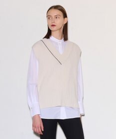 JOSEPH ポプリンシャツ×ニットベスト