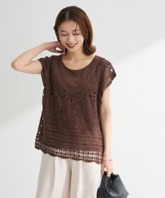 Green Parks ＳＥＴ２点クロシェプルオーバー＋タンクトップ