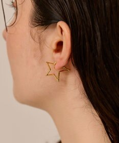 Phoebe 〈金属アレルギー対応/痛くないシリーズ〉スターフープライトフィットイヤリング　ゴールド/ニッケルフリー