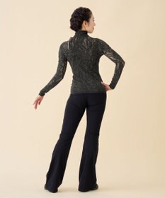 Chacott 【ノーソーイングニット】サイドリボンハイネックニットトップ