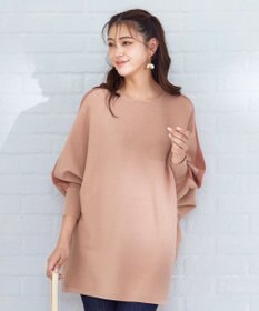 Tiaclasse 【洗える】配色ドルマンニットチュニック