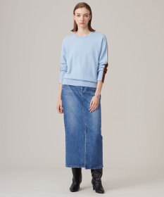 ICB 【CLASSY.1月号掲載・前後着用可能】ピュアカシミヤ バイカラーニット