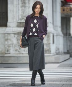 J.PRESS LADIES L 【洗える】アーガイル ツイン ニット