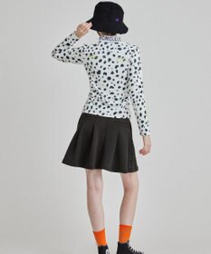 PW CIRCULUS 【WOMEN】スノーレオパード裏フリースモックネックT