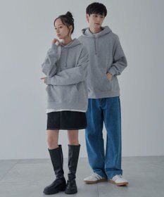 WEGO 【ユニセックス着用ITEM/裏起毛】リラックスフィットスウェットプルパーカー