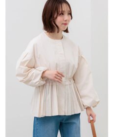 Te chichi 袖バルーンペプラムプリーツブルゾン