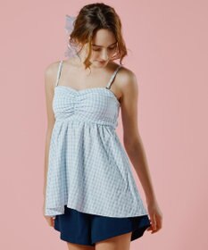 San-ai Resort（三愛水着楽園） 【WEB限定】ペプラムチェック3点セット【Beach Queen（ビーチクイーン）】