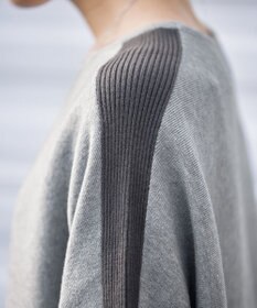 Tiaclasse 【洗える】配色ドルマンニットチュニック