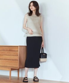 23区 【SLOW/洗える】メッシュニット ベスト