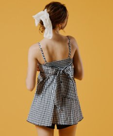 San-ai Resort（三愛水着楽園） 【WEB限定】ペプラムチェック3点セット【Beach Queen（ビーチクイーン）】