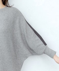 Tiaclasse 【洗える】配色ドルマンニットチュニック