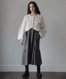 Green Parks ■ＥＳＣＡＲ　リボンボタンクロップドカーディガ