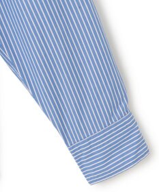 J.PRESS MEN パッチフラップ マルチストライプ バンドカラーシャツ