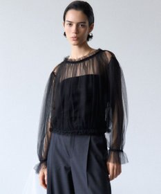 23区 S 【GOLD LABEL】チュール ギャザーブラウス