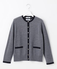 J.PRESS LADIES 【洗える】トリムツイン ニット