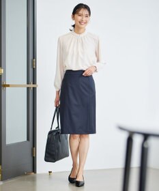 23区 L 【洗える】ジョーゼット フリル ブラウス