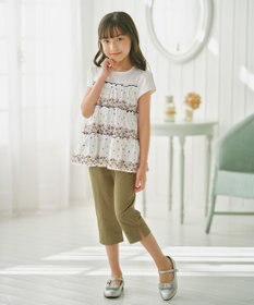 組曲 KIDS 【150-160㎝】スカラップポケット７分丈 パンツ