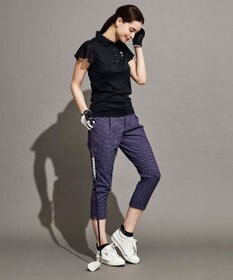 23区GOLF 【WOMEN】【吸汗速乾/日本製】ミラノリブボーダーシャツ